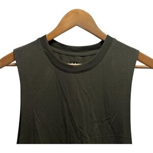 ASRV Men's Size Medium Olive Green Performance Athletic Cut Off Singlet Tank Top